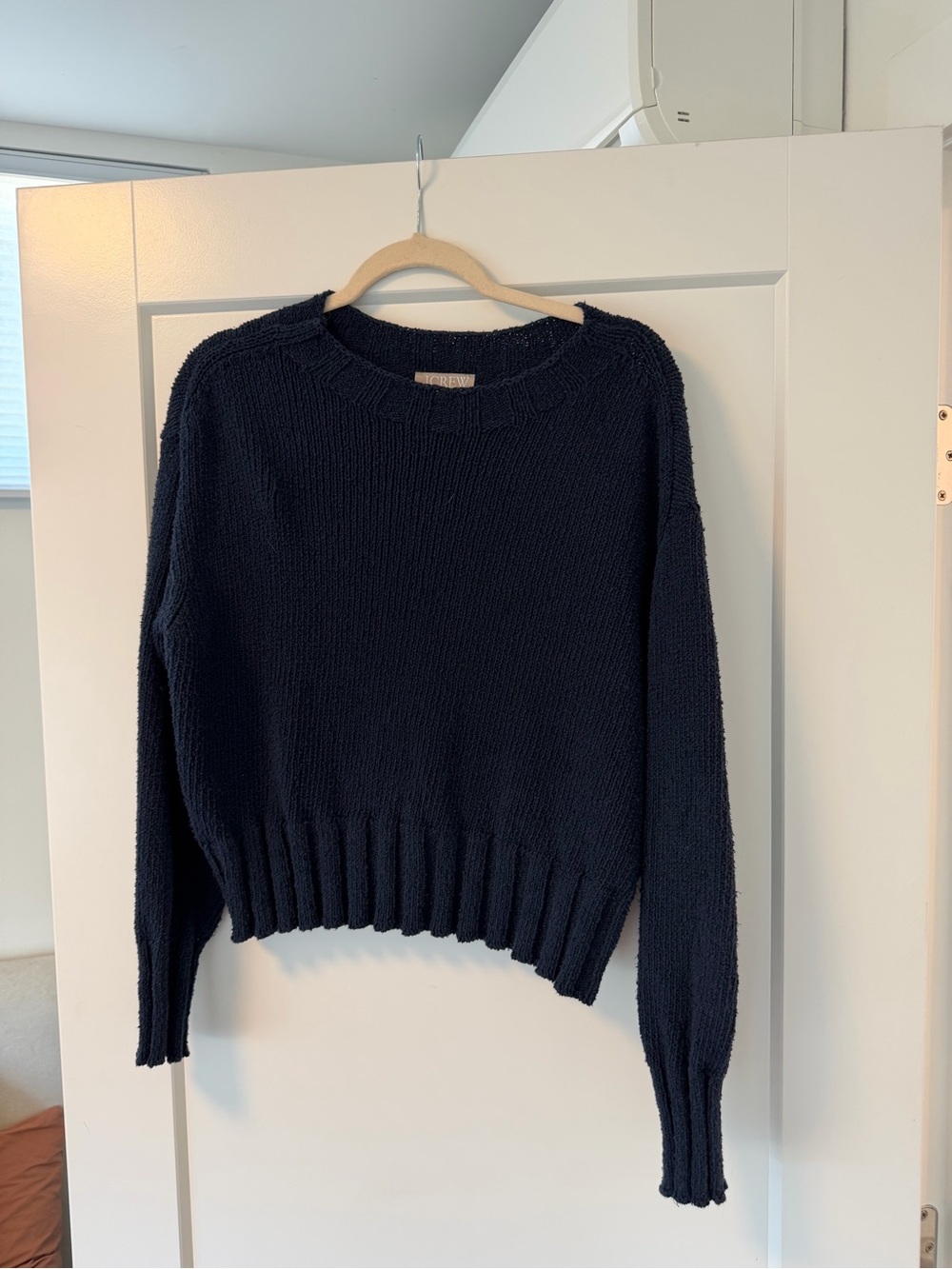 J. Crew Navy Blue Scoop Neck Knit Sweater
